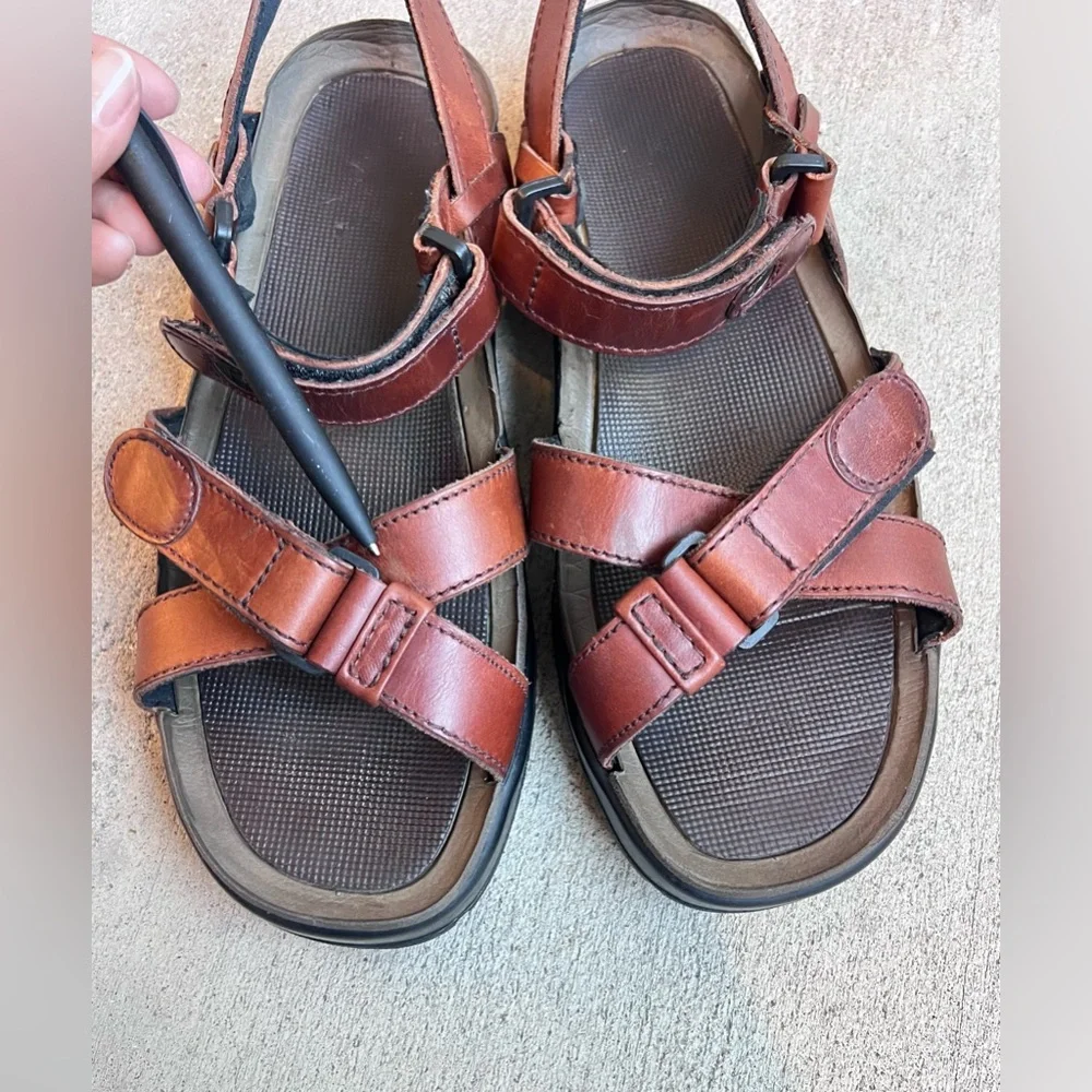 Timberland Leather Hiking Sandals Mens Gorpcore Outdoor Trail Utility Dad Style - Picture 13 of 14